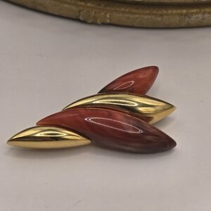 Vintage 1979 Givenchy Lucite & Gold Tone Brooch